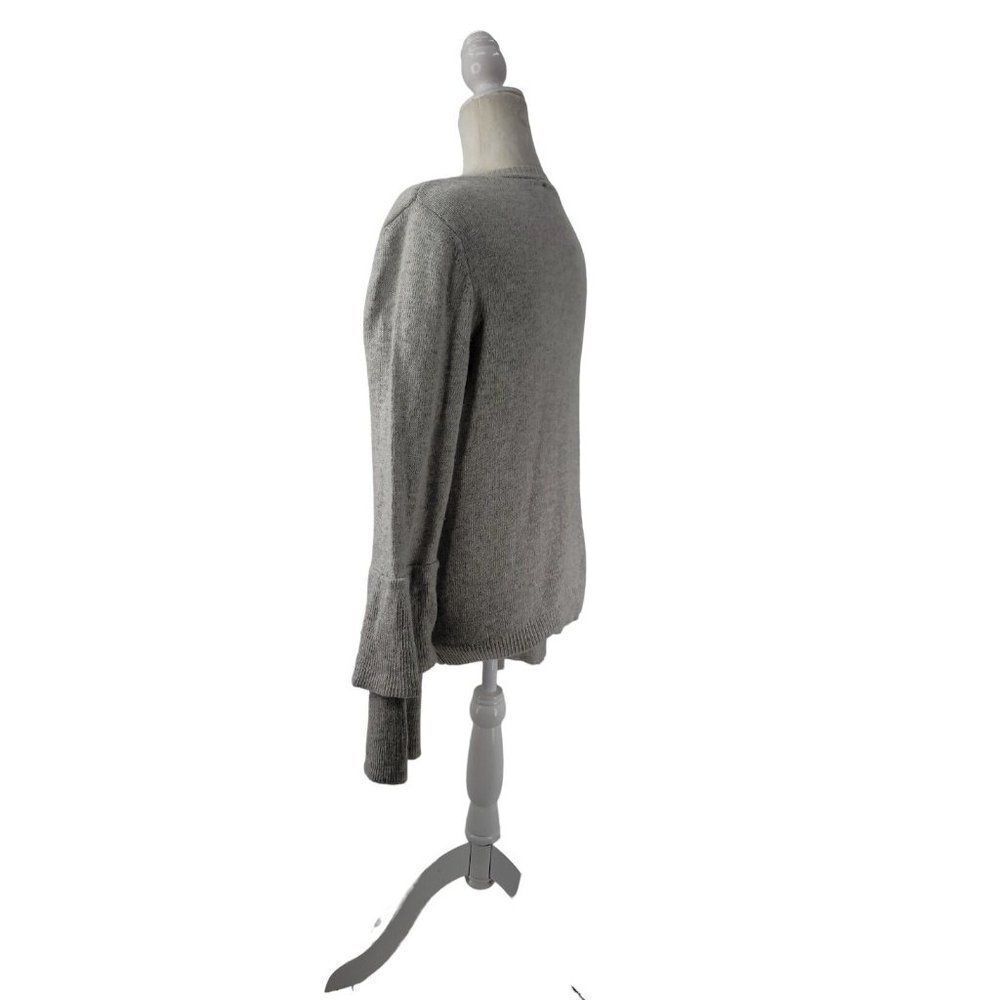 J Crew Mercantile Bell Sleeve Sweater Style J7850 Womens Gray Size Medium Twee - Picture 6 of 8